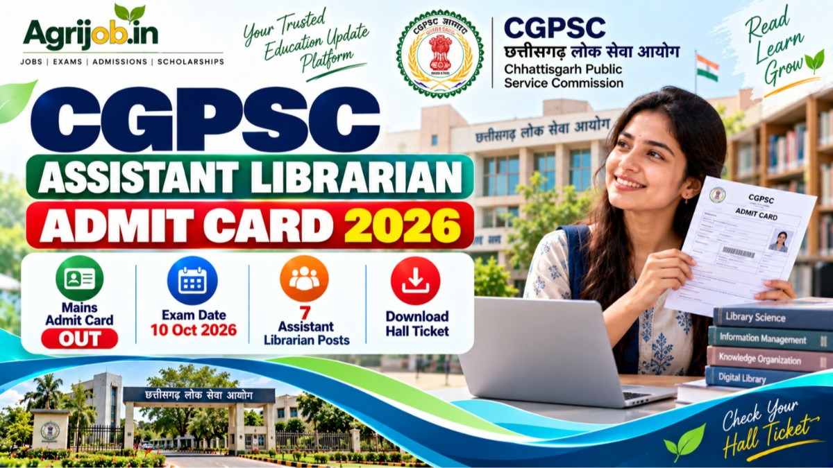CGPSC Assistant Librarian Admit Card 2026
