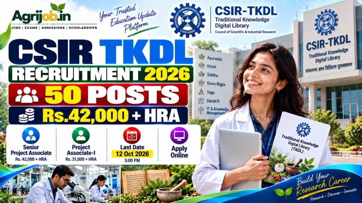 CSIR TKDL Recruitment 2026 – 50 Posts, Rs.42,000 Salary