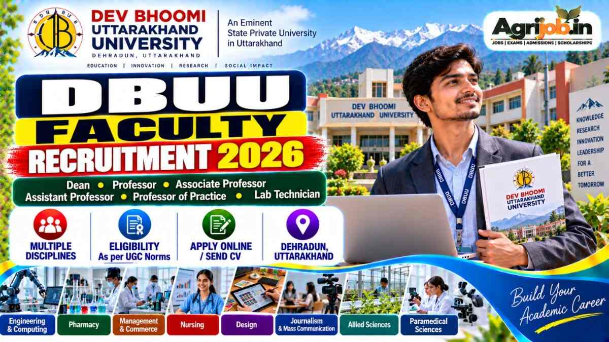 DBUU Faculty Recruitment 2026