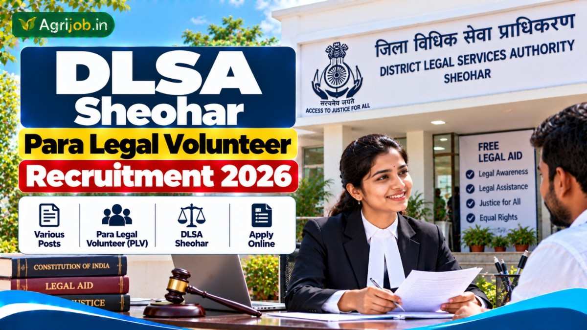 DLSA Sheohar Para Legal Volunteer Recruitment 2026