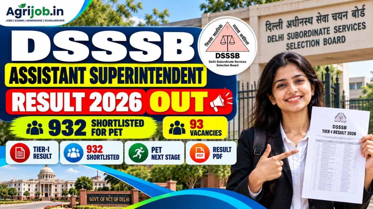 DSSSB Assistant Superintendent Result 2026
