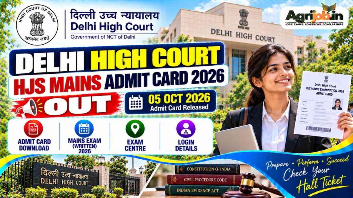 Delhi High Court HJS Mains Admit Card 2026