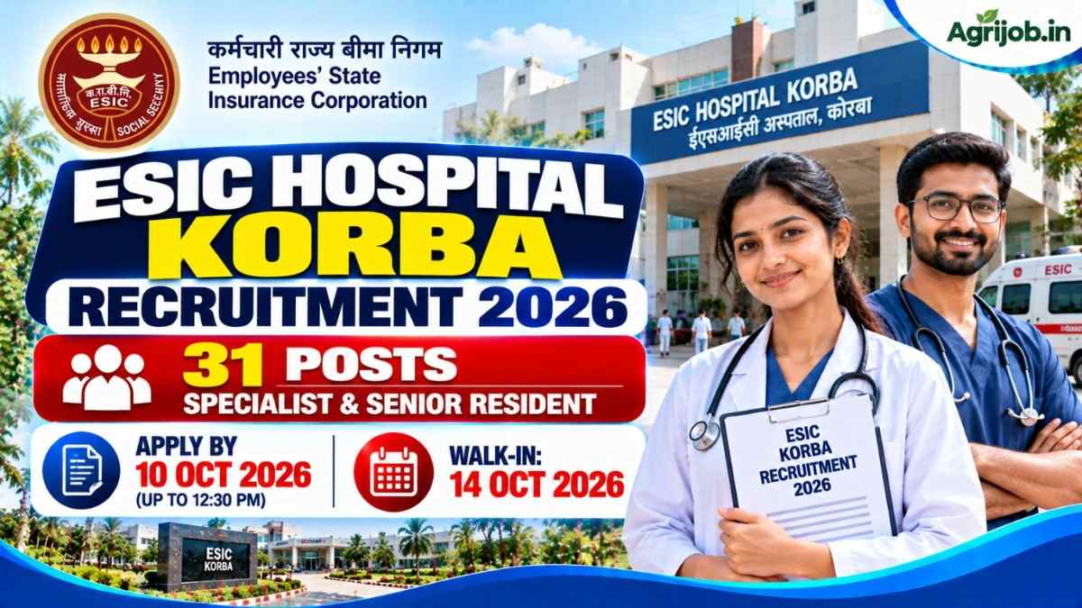 ESIC Hospital Korba Recruitment 2026