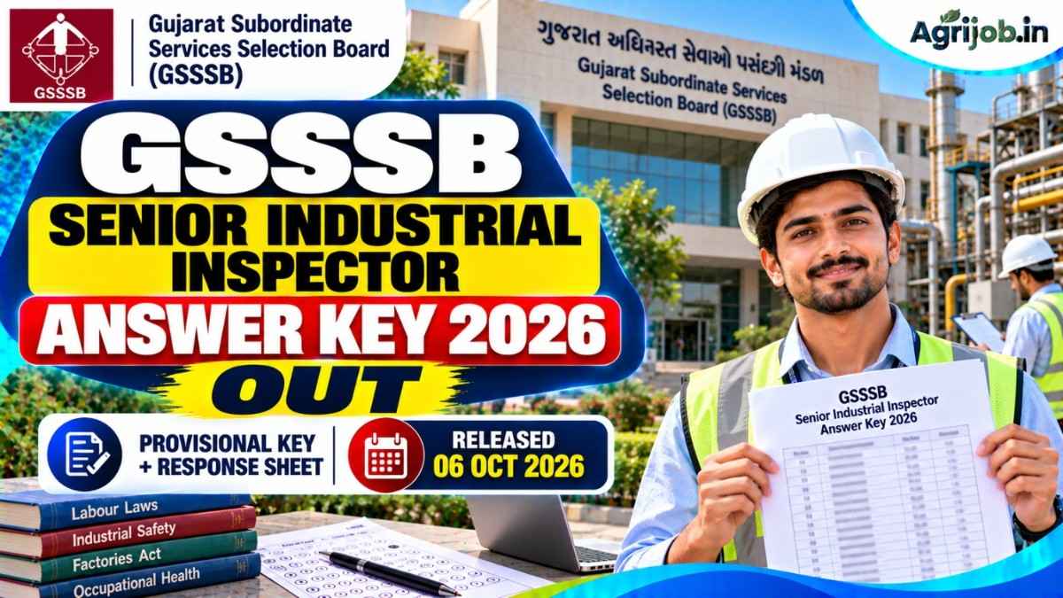 GSSSB Senior Industrial Inspector Answer Key 2026