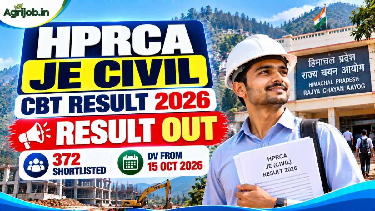 HPRCA Junior Engineer Civil CBT Result 2026 Out