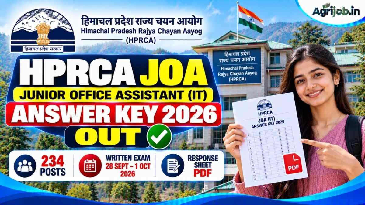 HPRCA JOA Answer Key 2026 Out