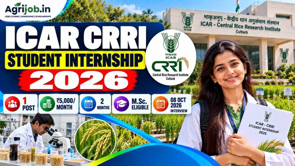 ICAR CRRI Student Internship 2026