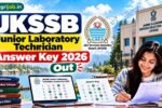JKSSB Junior Laboratory Technician Answer Key 2026 Out