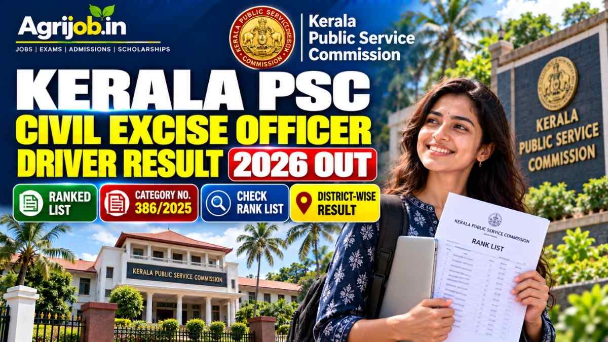 Kerala PSC Civil Excise Officer Driver Result 2026