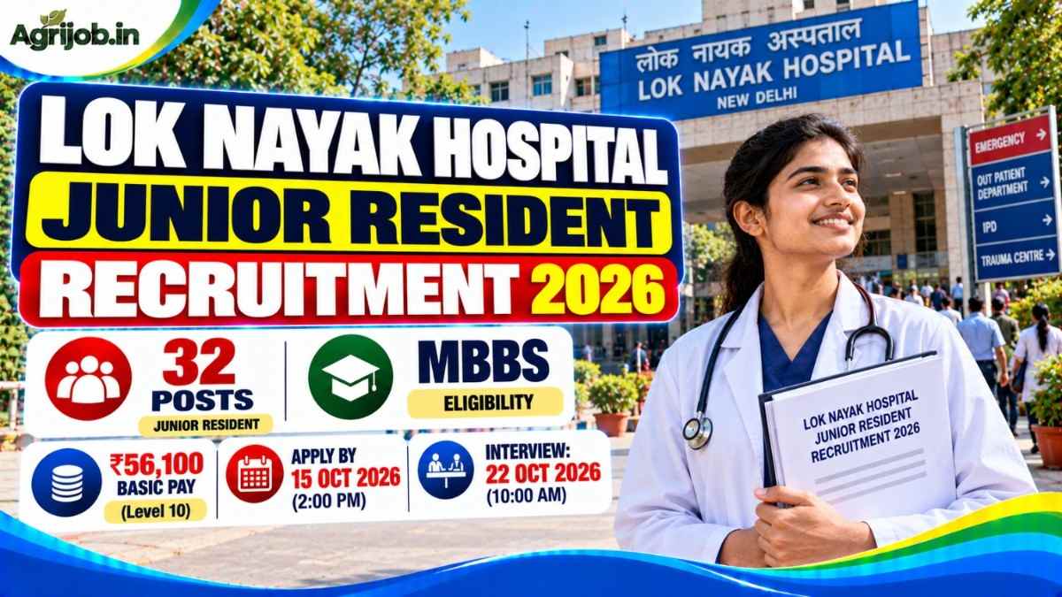 Lok Nayak Hospital Junior Resident Recruitment 2026
