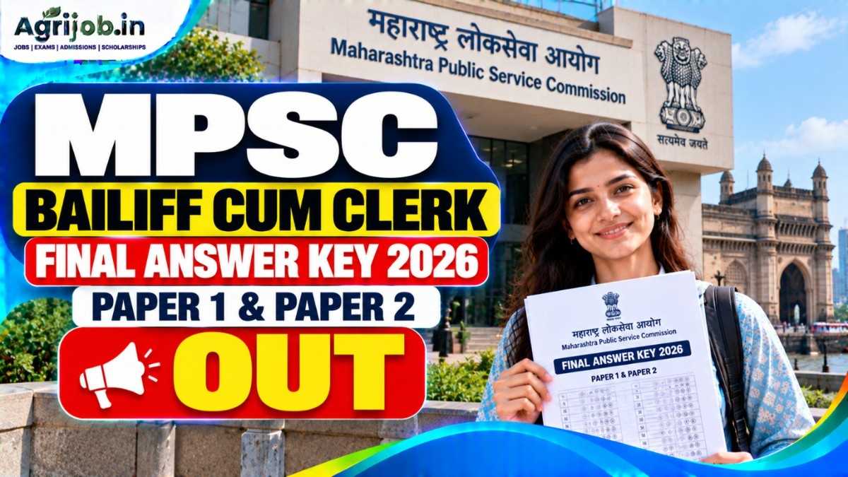 MPSC Bailiff cum Clerk Final Answer Key 2026