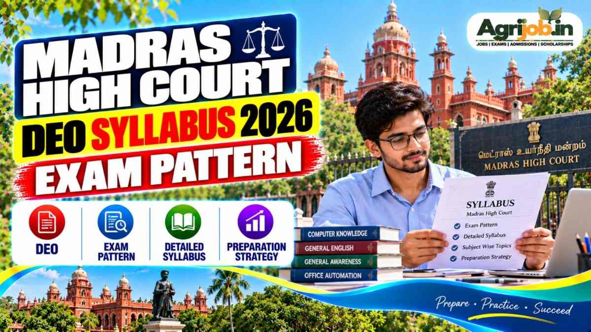 Madras High Court DEO Syllabus 2026 – Exam Pattern