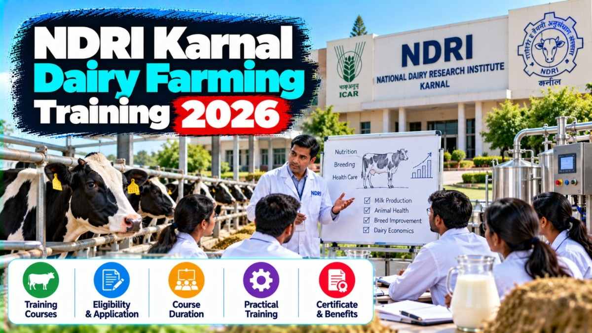 NDRI Karnal Dairy Farming Training 2026