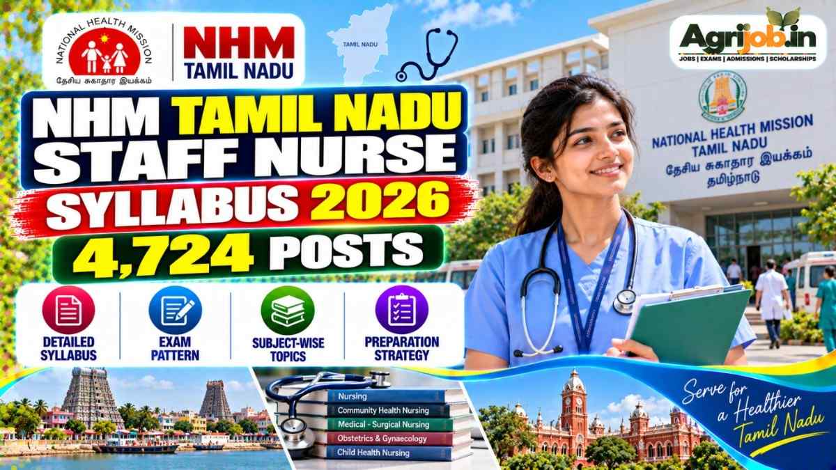 NHM Tamil Nadu Staff Nurse Syllabus 2026