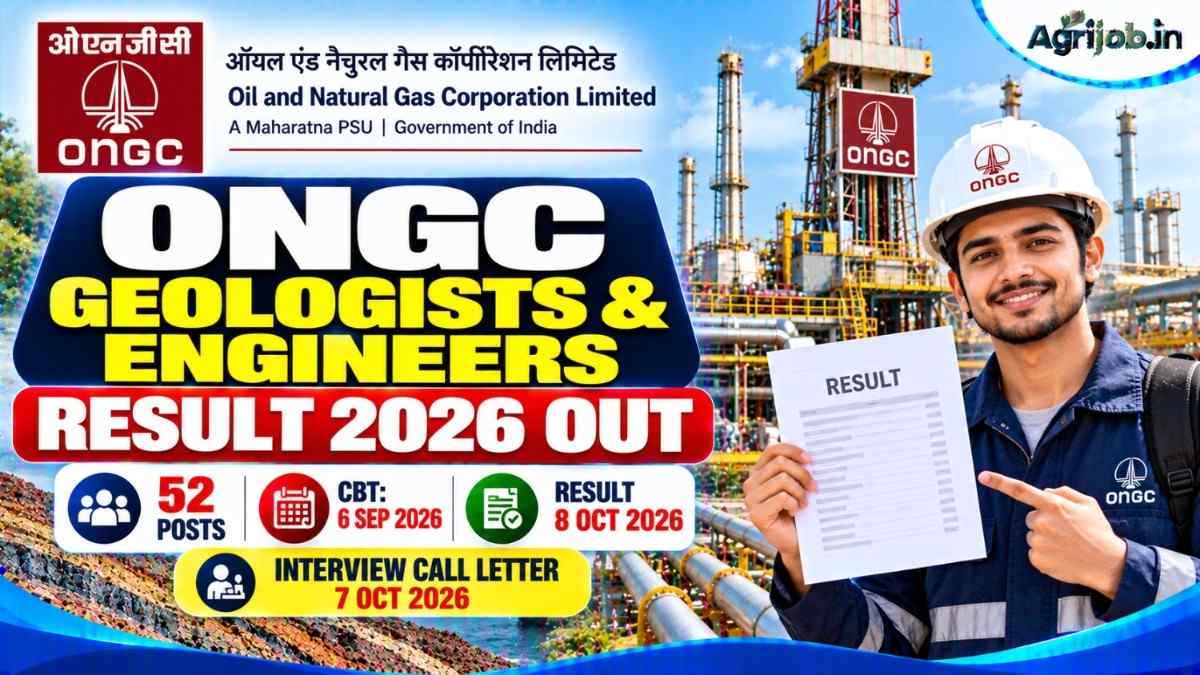 ONGC Geologists and Engineers Result 2026 Out