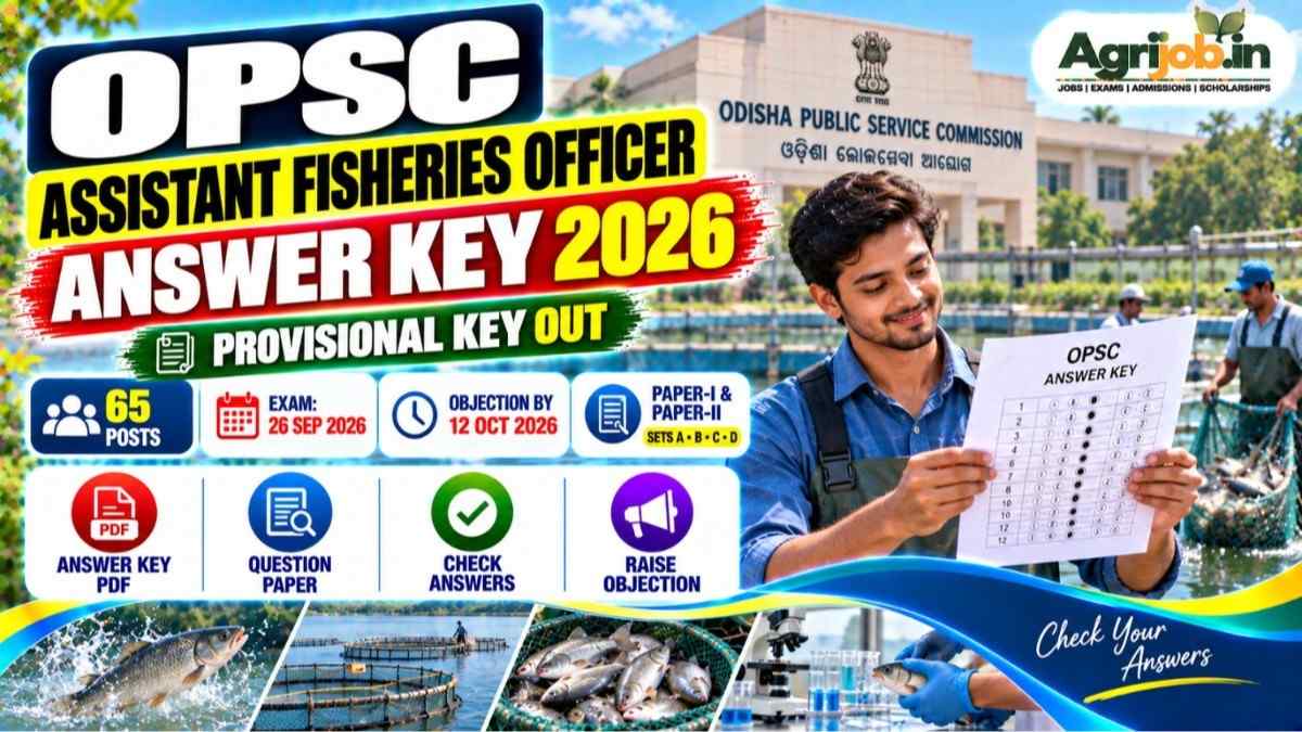 OPSC Assistant Fisheries Officer Answer Key 2026