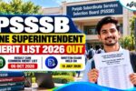 PSSSB Line Superintendent Merit List 2026 Out
