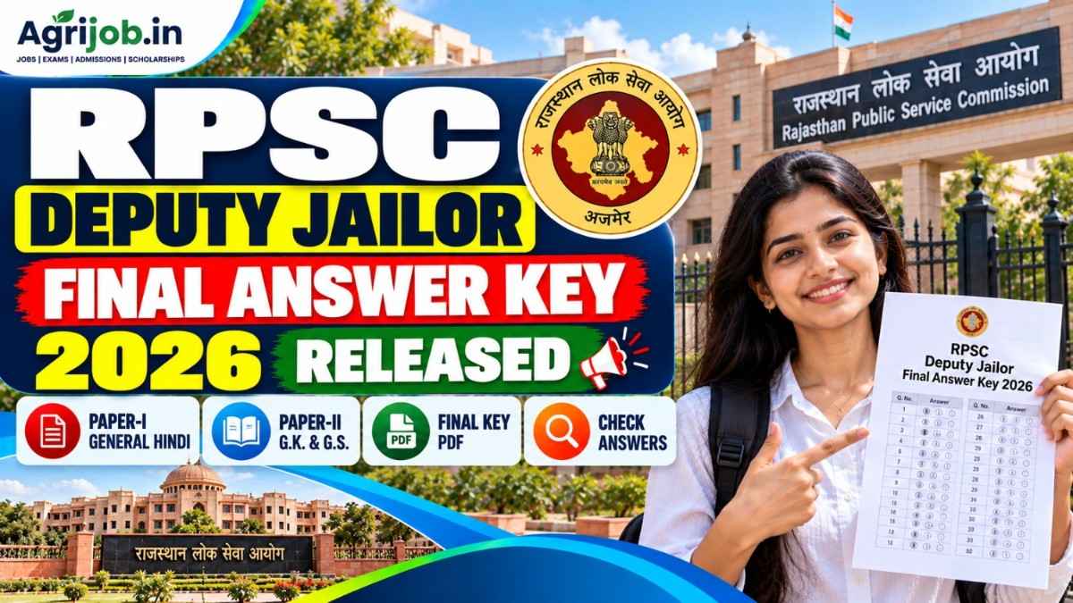 RPSC Deputy Jailor Final Answer Key 2026
