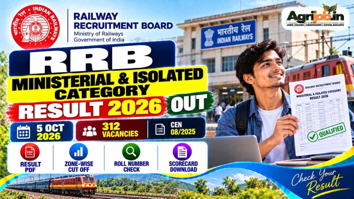RRB Ministerial & Isolated Category Result 2026 Out