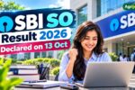 SBI SO Result 2026 (Out)
