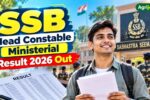 SSB Head Constable Ministerial Result 2026 Out