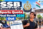 SSB Constable GD Sports Quota Final Result 2026 Out