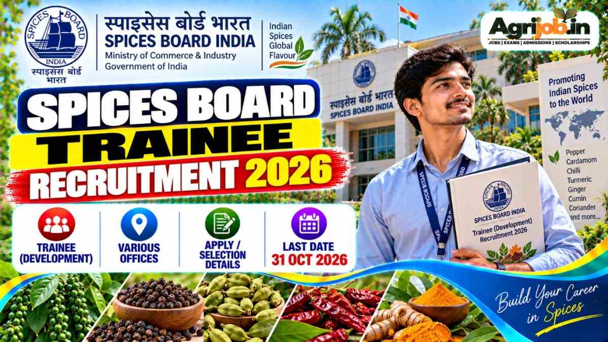 Spices Board Trainee Recruitment 2026