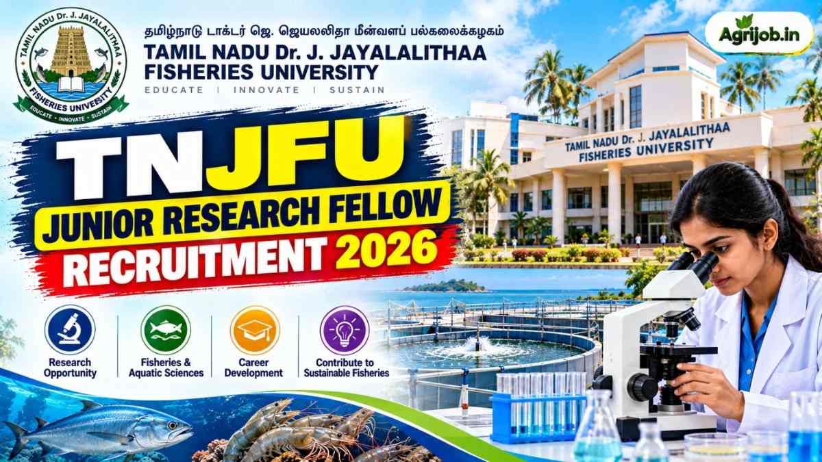 TNJFU Junior Research Fellow Recruitment 2026