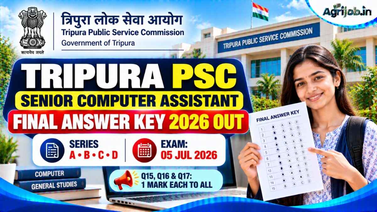 Tripura PSC Senior Computer Assistant Final Answer Key 2026 Out
