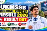 UKMSSB Medical Officer Result 2026 Out