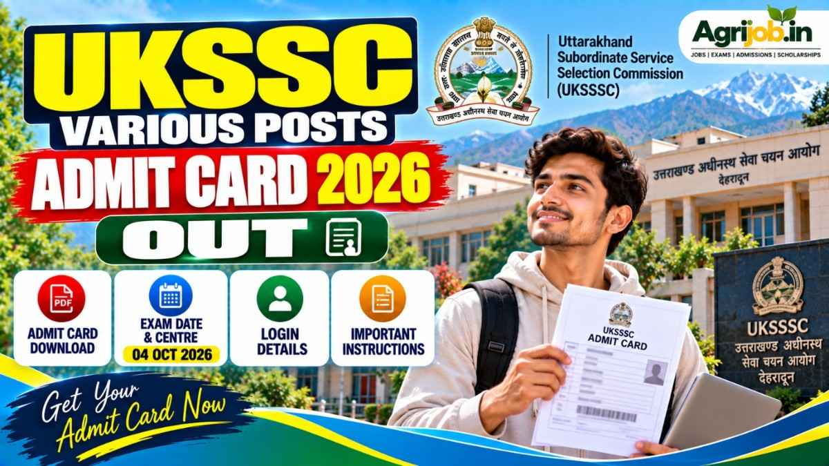 UKSSSC Various Posts Admit Card 2026 Out