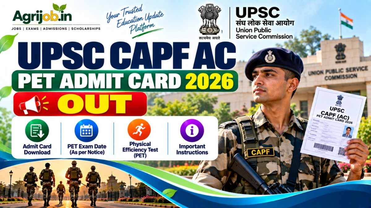UPSC CAPF AC PET Admit Card 2026 Out