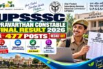 UPSSSC Pravarthan Constable Final Result 2026 – 477 Posts