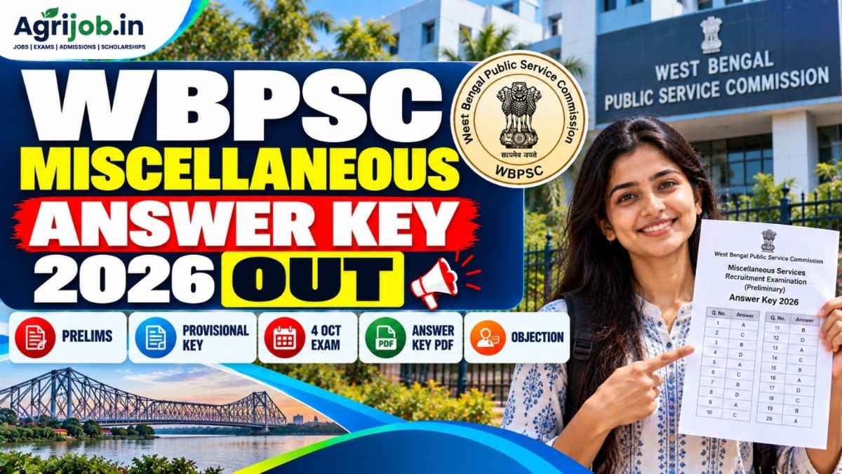 WBPSC Miscellaneous Answer Key 2026 Out