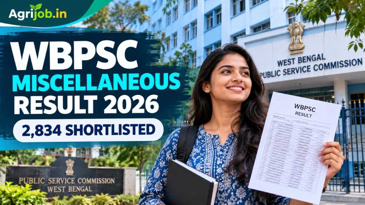 WBPSC Miscellaneous Result 2026 Out